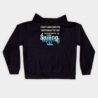 I Might Look Like I'm Listening To You But In My Head I'm thinking boats Kids Hoodie